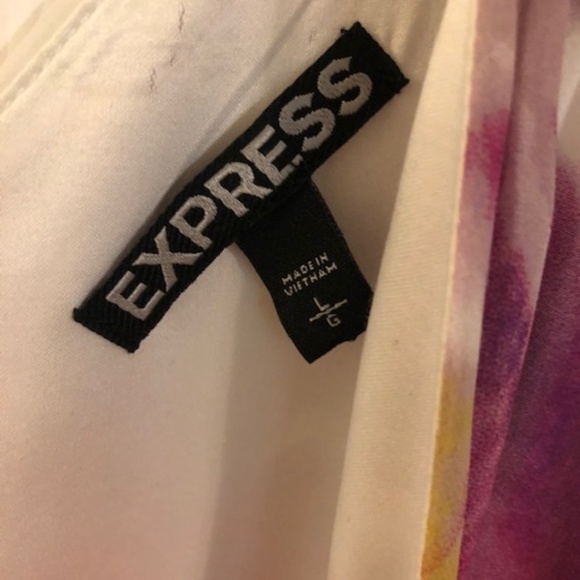 Express - White/Floral Dress Size Large - Picture 3 of 3